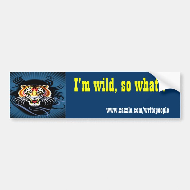 Wild girls slogan bumper stickers (Front)
