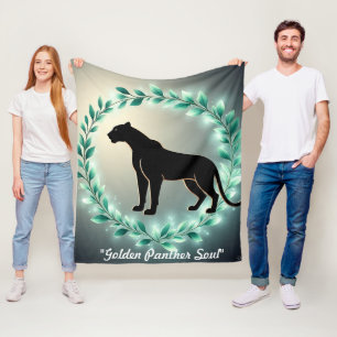 "Wild Gold Aura" Fleece Blanket