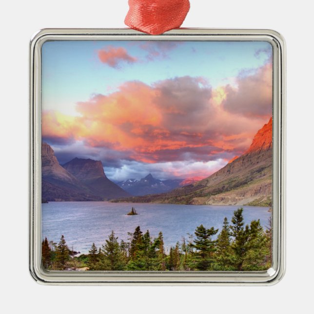 Wild Goose Island at Sunrise Metal Ornament (Front)