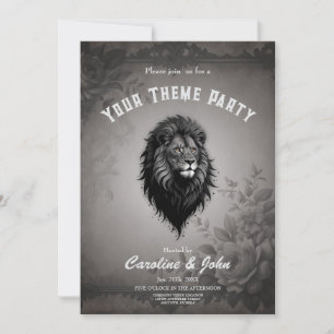 Wild Grace: striking portrait of a lion  Invitation