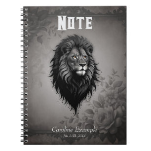 Wild Grace: striking portrait of a lion Notebook