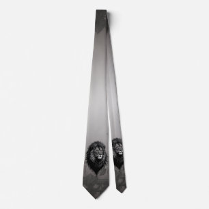 Wild Grace: striking portrait of a lion Tie