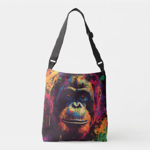Wild Graffiti Urban Jungle Gorilla Crossbody Bag