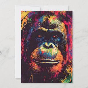 Wild Graffiti Urban Jungle Gorilla Holiday Card