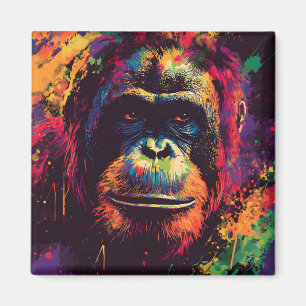 Wild Graffiti Urban Jungle Gorilla Magnet