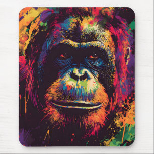 Wild Graffiti Urban Jungle Gorilla Mouse Pad