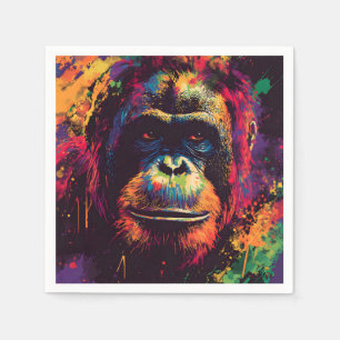 Wild Graffiti Urban Jungle Gorilla Napkin