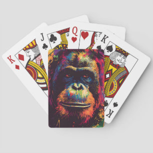 Wild Graffiti Urban Jungle Gorilla  Playing Cards