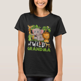 Wild Grandma Jungle Safari Zoo Theme T-Shirt