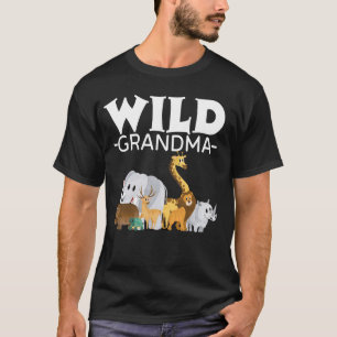 Wild Grandma Zoo Born Wild Birthday Safari Jungle T-Shirt