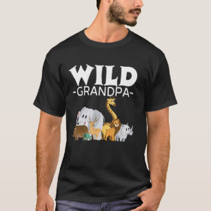 Wild Grandpa Zoo Born Wild Birthday Safari Jungle T-Shirt