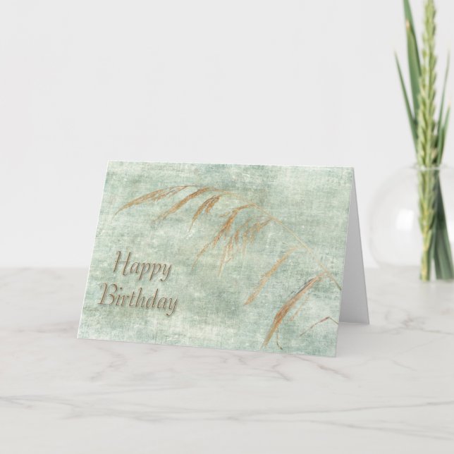 Wild Grass - Happy Birthday Greeting Card (Front)