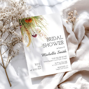 Wild Grass Summer Bridal Shower Invitation
