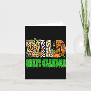 Wild Great Grandma Zoo Safari Animal Birthday Fami Card