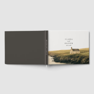 Wild Green Headland Chapel Irish Coast Wedding Guest Book
