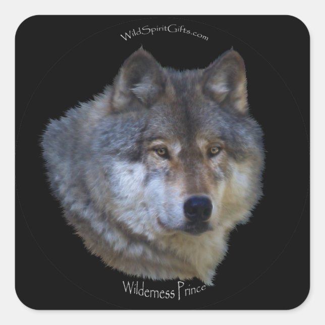 WILD GREY WOLF Stickers (Front)