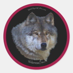 WILD GREY WOLF Wildlife Stickers