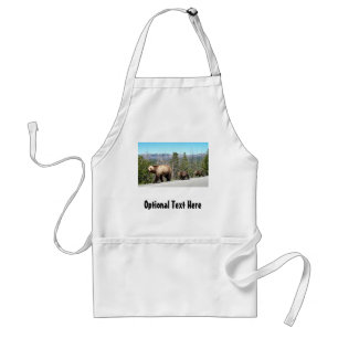 Wild Grizzly Bear Mama and Cubs in Yellowstone Standard Apron