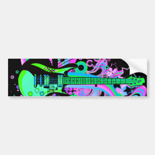 Wild Guitar (black) Bumper Sticker