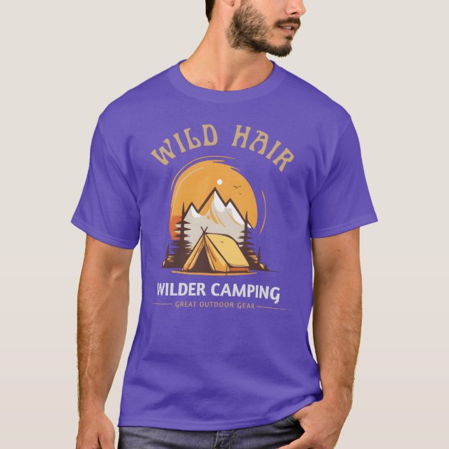 Wild hair wilder Camping camping women family T-Shirt (Front)