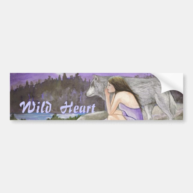 Wild Heart  By Lori Karels Bumper Sticker (Front)