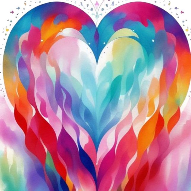 Wild Heart  iPhone Case (A vibrant and fluid design, the heart is composed of flowing, ribbon-like strokes.)