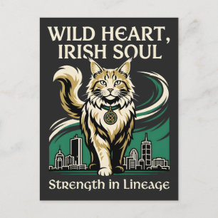 Wild Heart Irish Soul Maine Coon Postcard