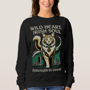 Wild Heart Irish Soul Maine Coon Sweatshirt