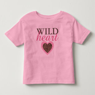 Wild Heart Leopard and Pink Kids T-shirt
