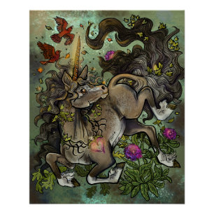 Wild Hearted Unicorn Poster