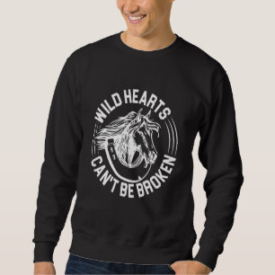 Wild Hearts Cant Be Broken Horse Animal Tops Tee W
