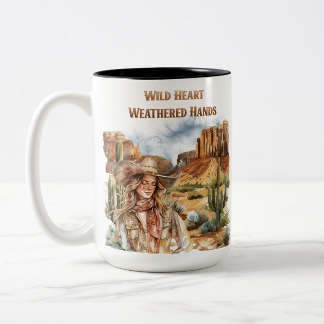 Wild Hearts Two-Tone Coffee Mug (Left)
