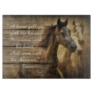 Wild Herd of Horses Inspirational Quote Cutting Board