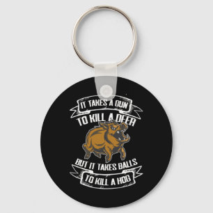 Wild Hog Hunting Boar Hunting  Key Ring