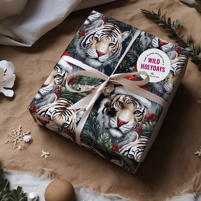 Wild Holidays Tiger Safari Wrapping Paper Sheet (Creator Uploaded)