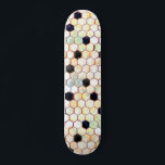 Wild Honeycomb Abstract Hexagon Pattern Skateboard<br><div class="desc">A unique wild abstract hexagon pattern honeycomb skateboard for girls. Be the queen bee of the boarding set with a unique style.</div>