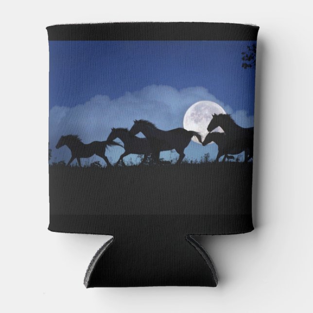 Wild Horse and Moon Cosy Cup Can Cooler (Front)