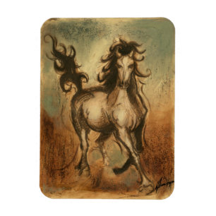 Wild Horse and Warm Colours Magnet
