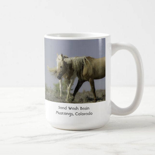 Wild Horse Coffee Mug - Corona of Sand Wash Basin (Right)
