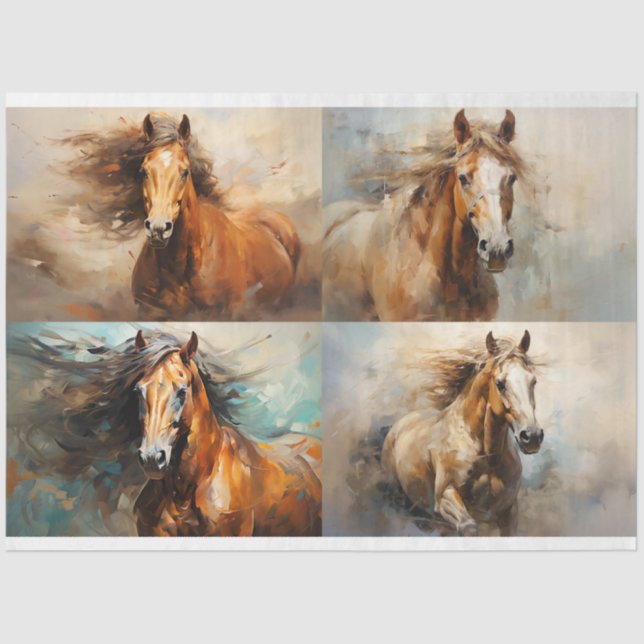 Wild Horse Collage 2 Decoupage Paper (Front)