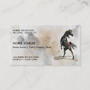Wild Horse Equestrian Farrer Barrel Racing Business Card