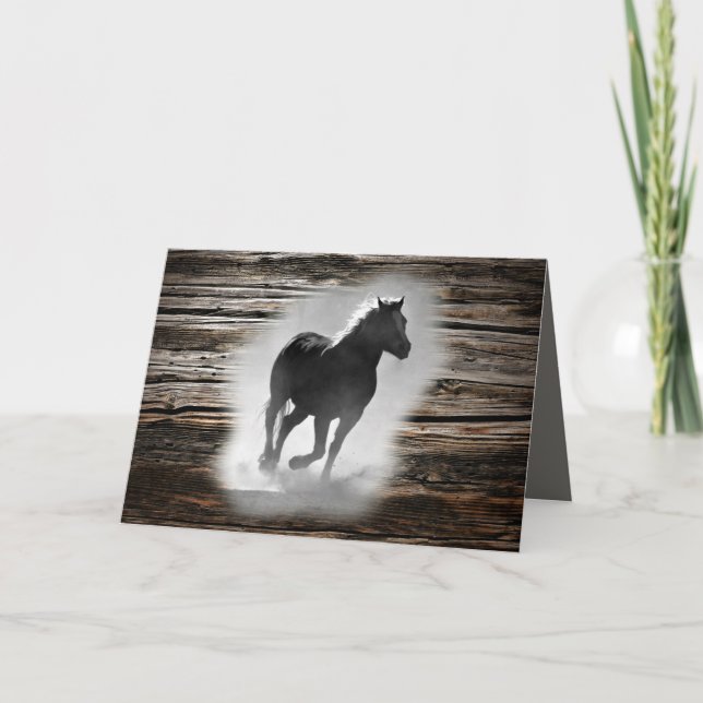 Wild Horse Galloping Card (Front)