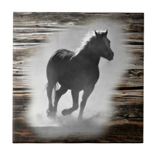 Wild Horse Galloping Ceramic Tile