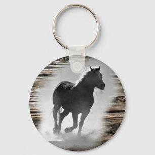 Wild Horse Galloping Key Ring