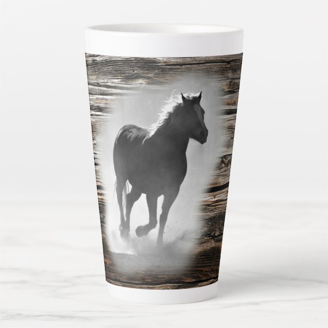 Wild Horse Galloping Latte Mug (Front)