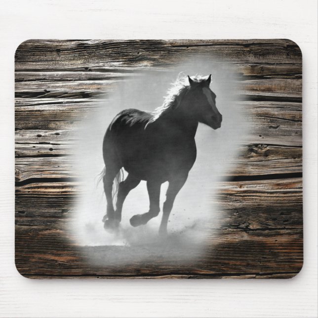 Wild Horse Galloping Mouse Pad (Front)