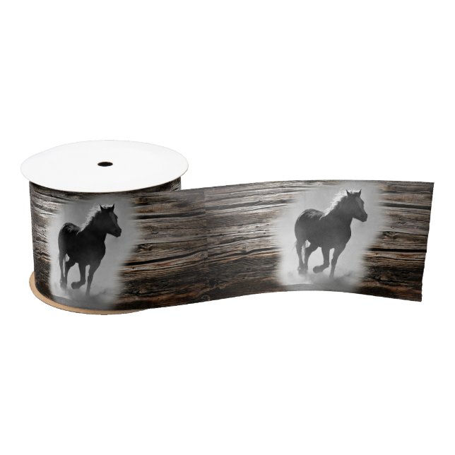 Wild Horse Galloping Satin Ribbon (Spool)