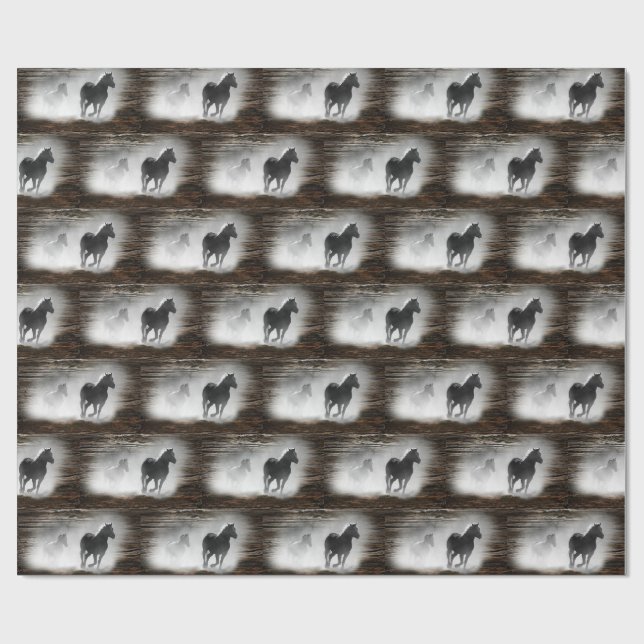 Wild Horse Galloping Wrapping Paper (Flat)