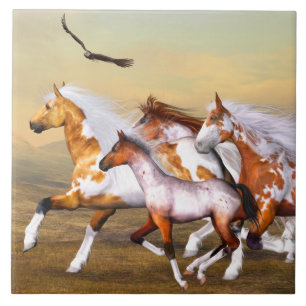 Wild Horse Herd Tile