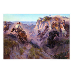 Wild Horse Hunters, 1913 by Charles Marion Russell Photo Print